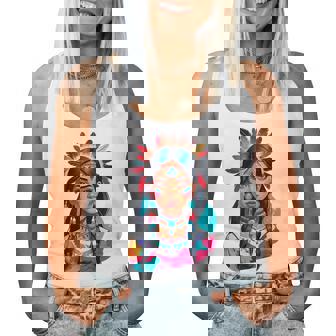 Plumes Colorées Costume D'indien Pour Fille Débardeur pour femme - Cadeauxyz