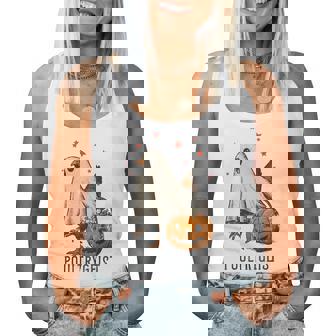 Poultrygeist Halloween Chicken Ghost Costume Pumpkin Women Tank Top | Mazezy