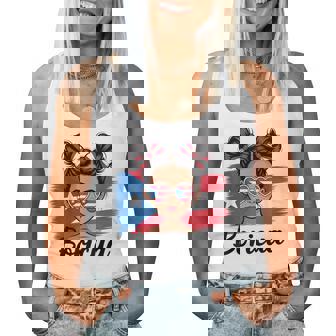 Puerto Rico Hispanic Heritage Messy Bun Puerto Rican Girls Women Tank Top - Monsterry