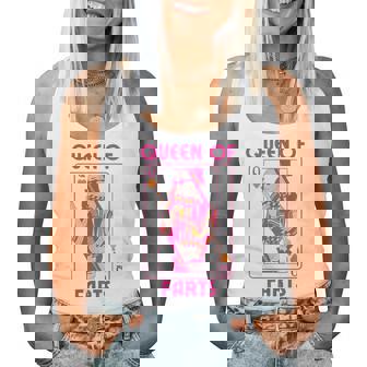 Queen Of Farts Playing Card Humor For Adults Squad Women Tank Top | Mazezy