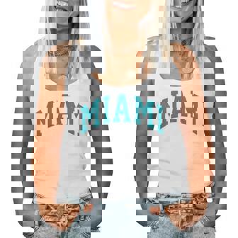 Retro Miami Miami Vintage Classic Orange Aqua Fl Women Tank Top | Seseable UK
