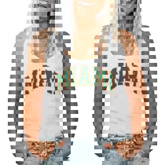 Retro Miami Miami Vintage Orange Green Fl Souvenir Women Tank Top - Thegiftio