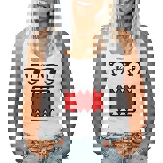 Retro Y2k Emo Scene Costume Graphic Face Women Women Tank Top - Thegiftio