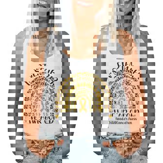 In September We Wear Gold Rainbow Childhood Cancer Awareness Women Tank Top | Seseable CA