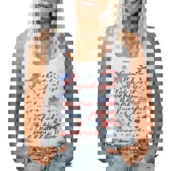 Shes A Good Girl Loves Her Mama Loves Jesus And America Too Women Tank Top - Thegiftio