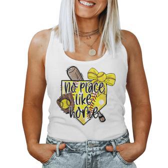 Softball No Place Like Home Sports Mom Retro Women Tank Top - Thegiftio UK