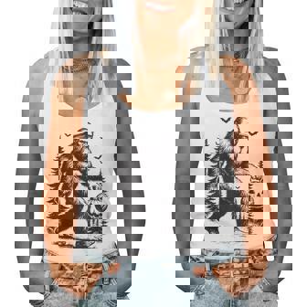 Spooky Halloween Bigfoot Pumskin Women Women Tank Top | Mazezy