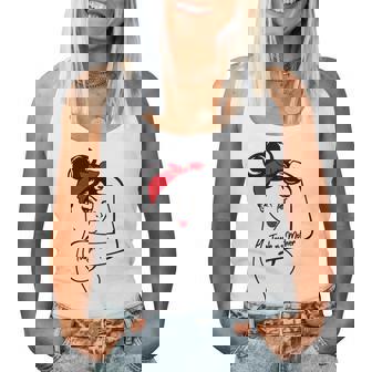 Tough As A Mother Brown Eyes Rosie The Riveter Mother's Day Women Tank Top - Thegiftio