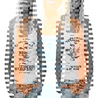 Undiagnosed But Something Ain't Right Raccoon Chicken Cowboy Women Tank Top - Thegiftio