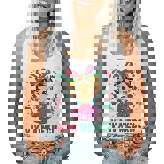 Viva Mexico Toddler Girls Flores Mexican Independence Day Women Tank Top - Seseable