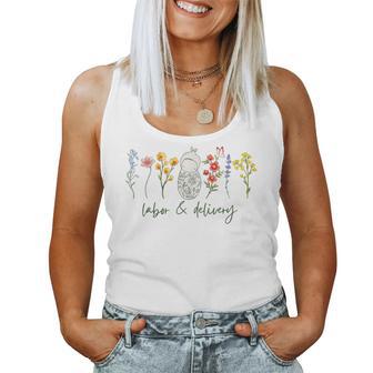 Wildflower Labor And Delivery Nurse Graduation Midwife Women Tank Top - Thegiftio UK