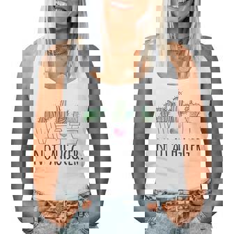 Women's Not A Hugger Gardeners No Hugsucculent Cactus Tank Top Frauen - Seseable