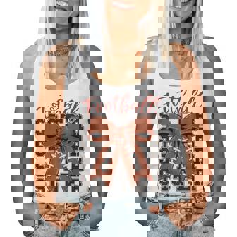 Youth Football Sister Coquette Bow Cute N Girl Game Day Women Tank Top - Monsterry