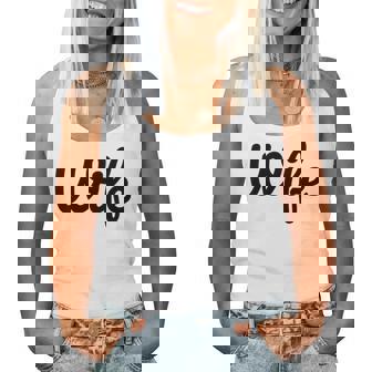 【Wife】妻 嫁 奥さん シンプル おしゃれ 英語 英文字 夫婦お揃い 結婚祝い カップル ペアルック おもしろ ペア レディースタンクトップ - Kawaiitshirt