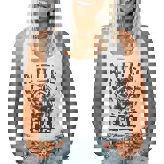 おもしろいアライグマのグラフィック 小さなフェラル 幼児 男の子 女の子 フェラル レディースタンクトップ - Kawaiitshirt