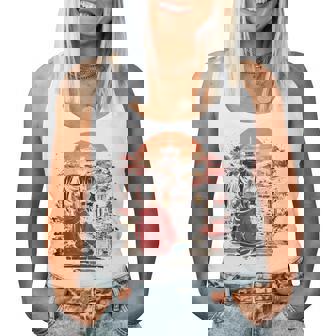 アニメ 女の子 日本 バックプリント レディースタンクトップ - Kawaiitshirt