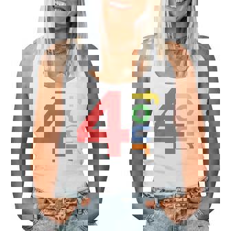 キッズ 4歳の誕生日シャツ 男の子 女の子 4歳 4歳 4歳 パーティー レディースタンクトップ - Kawaiitshirt