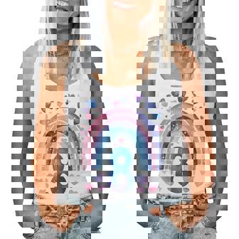 キッズ 誕生日 8 女の子 レインボー 水彩 8歳 レディースタンクトップ - Kawaiitshirt