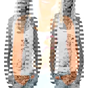 コケットボウ ラブラドールレトリバー 犬 ラボ ママ ピンクリボン 女の子 レディースタンクトップ - Kawaiitshirt