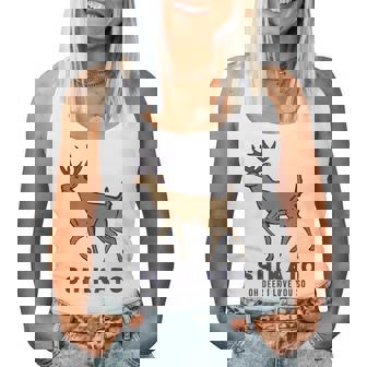 シカトhikato しかと 鹿 イラスト 簡単 鹿好き 鹿の十 鹿十 無視 シカトする 花札 言葉 おもしろ レディースタンクトップ - Kawaiitshirt