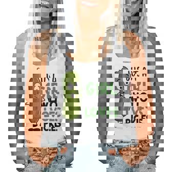 ピクルスが大好きな女の子だけ おかしなきゅうり レディースタンクトップ - Kawaiitshirt