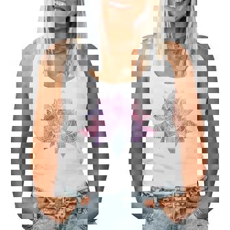 ヨガ 瞑想 カラフル ボーホー ロータス 曼荼羅 蓮の花 レディースタンクトップ - Kawaiitshirt