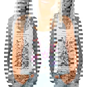 花柄 クリスチャン ティー 聖書 詩 伝道の書 3 レディースタンクトップ - Kawaiitshirt