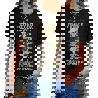 1985年2月40歳の誕生日男性と女性のための素晴らしいテディベア。 レディースTシャツ - Kawaiitshirt