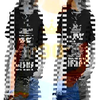 30歳の男性と女性のためのハッピー30歳の誕生日のアイデア レディースTシャツ - Kawaiitshirt