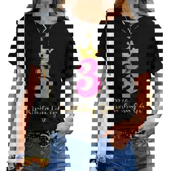 3歳の誕生日 女の子 3歳 誕生日パーティー 幼児 レディースTシャツ - Kawaiitshirt