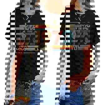 52歳の誕生日プレゼント 52歳 男性 女性 レトロ ヴィンテージ 1973 レディースTシャツ - Kawaiitshirt