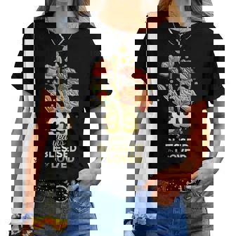 99歳祝福され愛された花 99歳の誕生日お母さんおばあちゃん レディースTシャツ - Kawaiitshirt