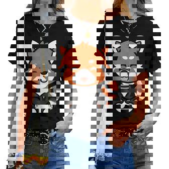 Animaux Pandas Roux Drole Mignonimple Panda Roux T-shirt femme - Cadeauxyz