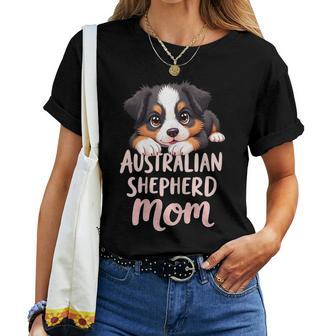 Aussie Mamma Cane Pastore Australiano Mamma Carino Cucciolo Maglietta da donna - Novitaregali