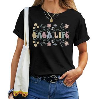 Baba Flowers Baba Grandmother Baba Grandma Women T-shirt - Thegiftio UK