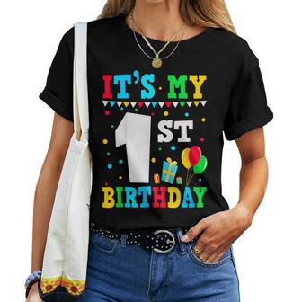Baby It's My First Birthday 1 Year Happy Birthday Boys And Girls Maglietta da donna - Novitaregali