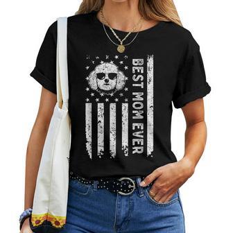 Best Bichon Frise Dog Mom Ever Usa Flag Women T-shirt - Thegiftio UK