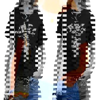 Biker Divertida Motera Regalo Las Moteras Terapia Moto In Mangas Camiseta de mujer - Regaloses