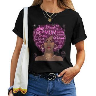 Black Woman Mom African American Happy Mother's Day Women T-shirt - Thegiftio UK