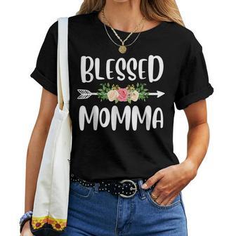 Blessed To Be Called Momma Floral Arrow Women T-shirt - Thegiftio UK