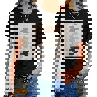 Boho 抽象形アート ミッドセンチュリー モダンアート レディースTシャツ - Kawaiitshirt