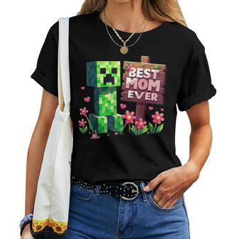 Boy Mom Best Mom Ever Mother's Day Video Game Pixel Women T-shirt - Thegiftio UK
