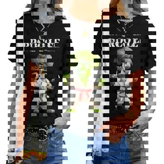 Brocoli Fait Karate Broco Lee Jeu De Motségétarienégétalien Amusant T-shirt femme - Cadeauxyz