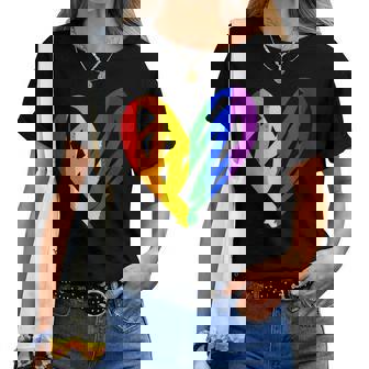 Coeur Egalité Drapeau Lgbt Gaypride Homo Homme Cadeau T-shirt femme - Cadeauxyz