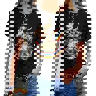 Dabbing Poncho Pour Fille Mexicaine Cinco De Mayoombrero Dab T-shirt femme - Cadeauxyz