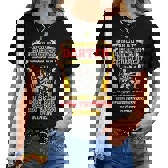 Dart Player Dart Fan Darts And Beer Drinking Darts T-shirt Frauen - Seseable