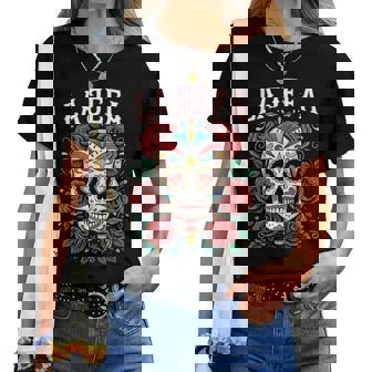 Dia De La Madre Dia De Los Muertos Rock Calaverea Camiseta de mujer - Regaloses