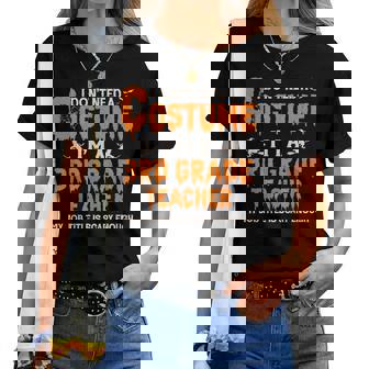 I Don't Need A Costume I'm A 3Rd Grade Teacher ハロウィン レディースTシャツ - Kawaiitshirt