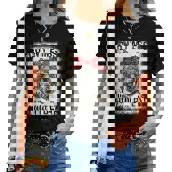 Don't Mess With Mama Bear Mom Bleached Women T-shirt - Thegiftio