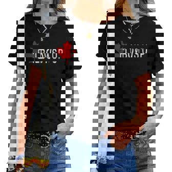 Elbows Up Canada Never 51 カナダ国旗 面白い 男性 女性 ギフト レディースTシャツ - Kawaiitshirt